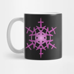 Pop Pink & Black Snowflake Mug